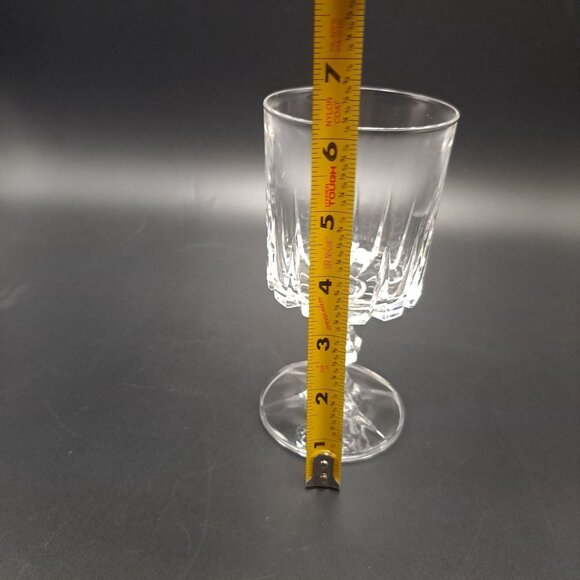 Vintage Crystal Wine Goblet Elegant Cut Glass Stemware - Picture 4 of 13
